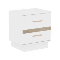 Анона 2 Тумба прикроватная Белый/Дуб Сонома