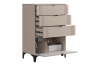 Комод Рич кашемир/фрапучино матовый/черный