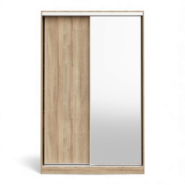 Шкаф-купе БН-61 2дв с ящ.1400х600х2200 Дуб сонома/хром