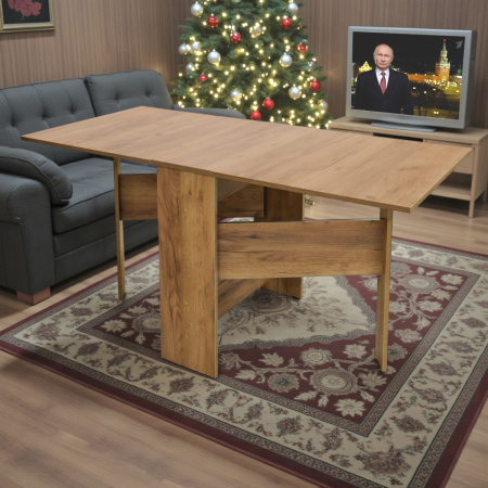 Стол с трансф. крышками БН-204 Дуб крафт табачный 1500*700