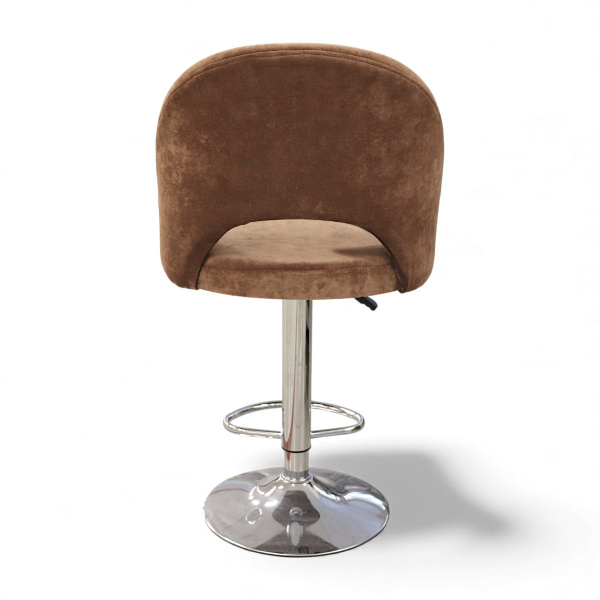Стул барный «Лайт» Velvet LUX-8 Коричневый/Хром