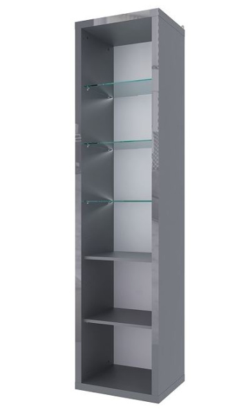 Колонна со стеклом Норден Серый Глянец