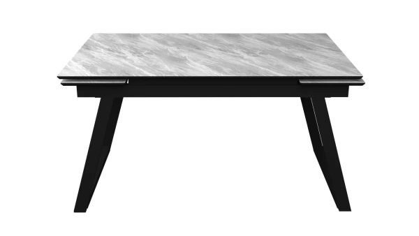 Стол Луис,1400(2000)*900, МДФ/Пластик Найт Стоун/Черный,опора Z 960-2(черный)