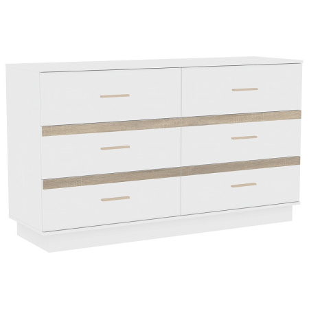 Анона 4 Комод Белый/Дуб Сонома/