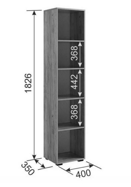 Шкаф Бери 1 дв