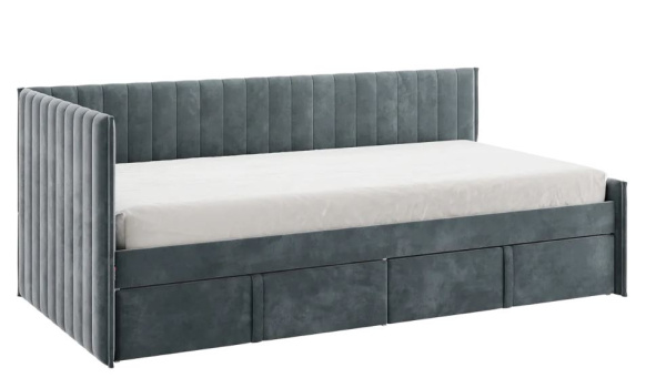 Кровать Твикс  (Тахта) с ящиками  90х200 см графит