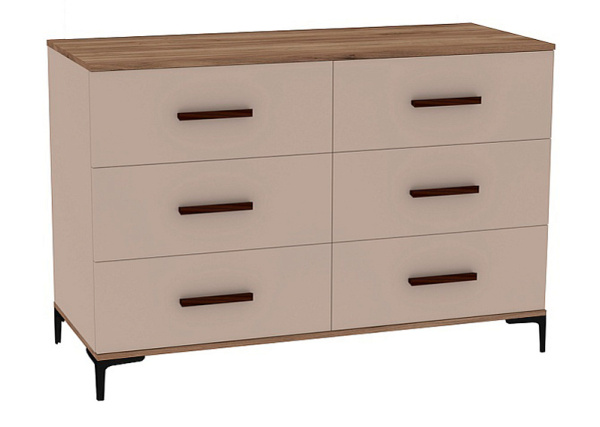 Кара 4 Комод Дуб Табачный Craft/Велюр