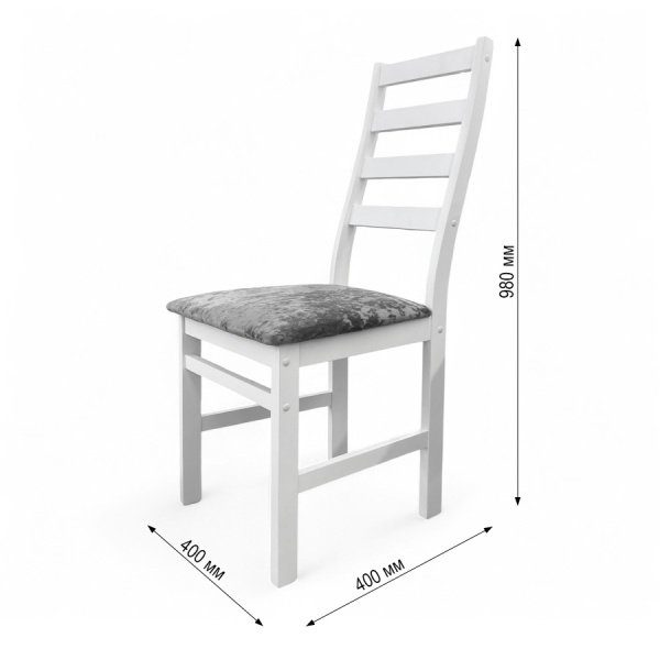 Стул Сотти Р белая эмаль/Kатания 17 (Серая дымка)